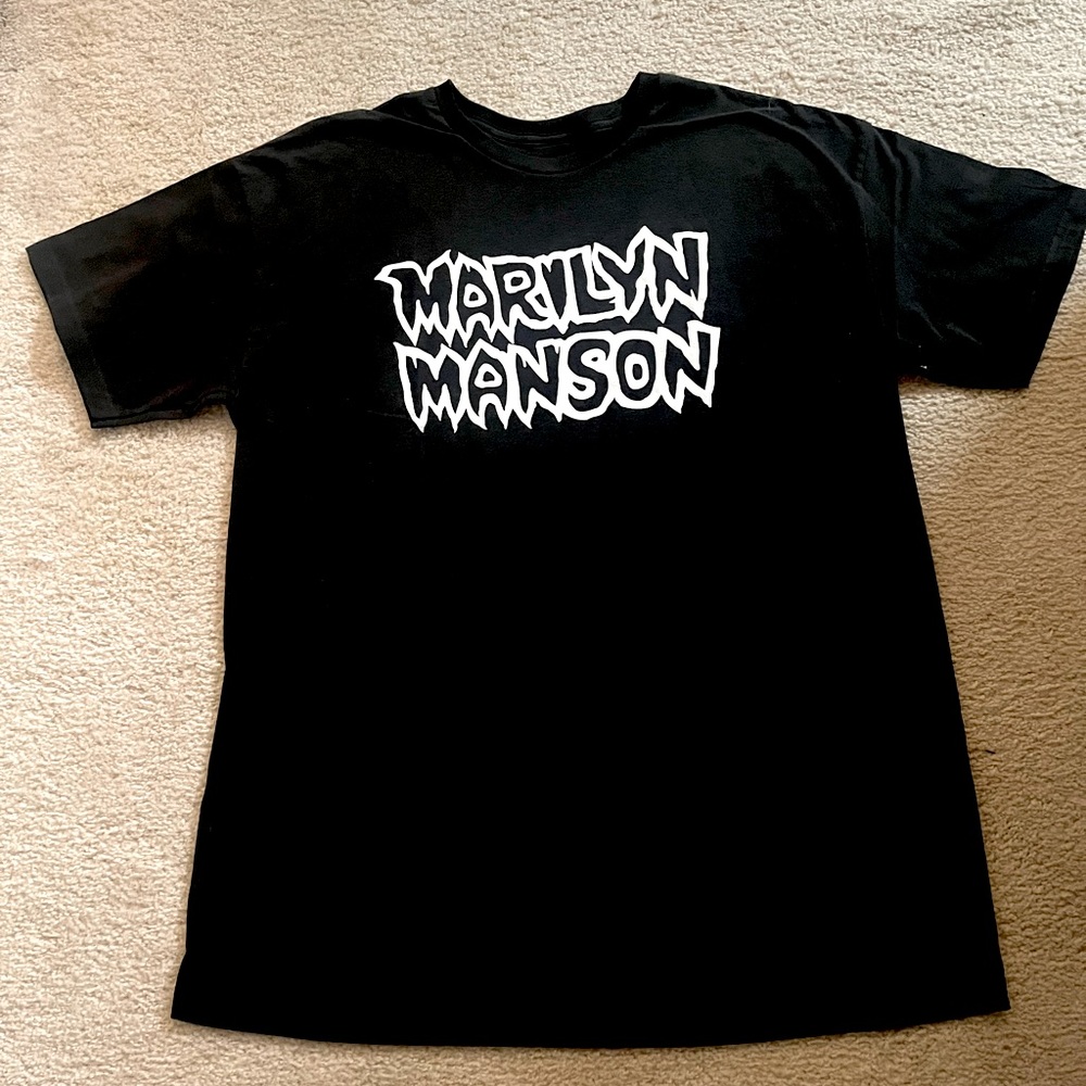 Brand New Mens MARILYN MANSON Logo Band Graphic Name Tee Shirt Sz XL